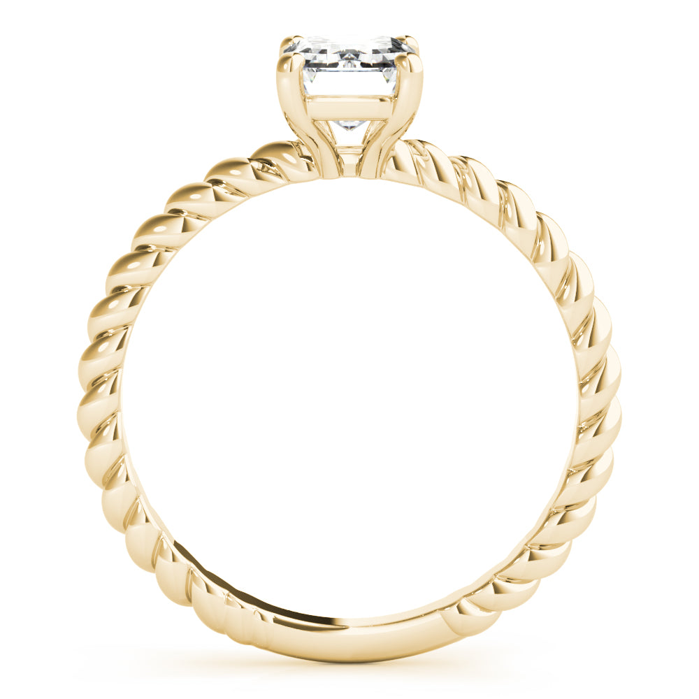 Eleanor Emerald Diamond Solitaire Engagement Ring-VIRABYANI